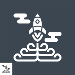 Strategy Related Vector Glyph Icon. Isolated on Black Background. Vector Illustration.