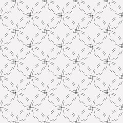 Double dashed circles. Seamless vector pattern.