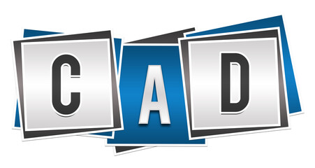 CAD - Computer Aided Design Blue Grey Blocks 