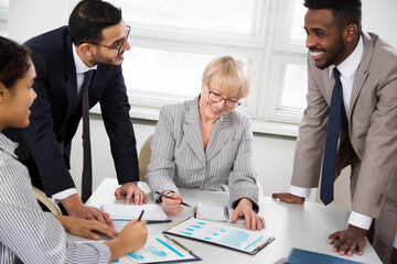 Fototapeta premium Business people working together in the office