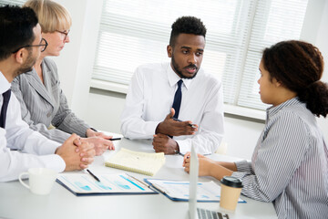 Obraz premium Business people working together in the office