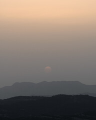 Sunset in the mountains.