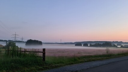 sunset over the river