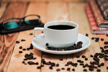 cup of coffee on the table