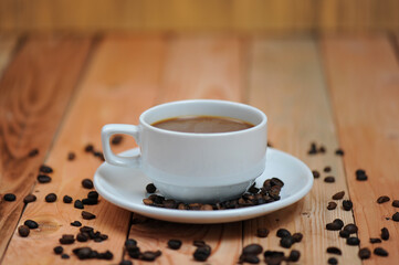 cup of coffee on table
