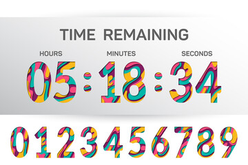 Countdown clock counter timer template for web