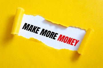 Text sign showing Make more money.