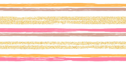 Lines brush stroke stripes summer seamless pattern