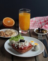breakfast on the table