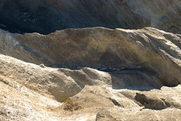 Cliffs at the rhine canyon near Flims in Switzerland 20.2.2021