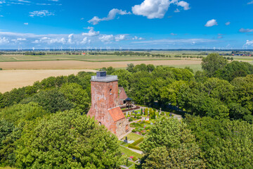 Fototapeta na wymiar Aerial view of the Ochsenturm in Imsum