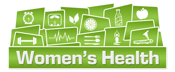 Womens Health Green Health Symbols On Top Triangles 