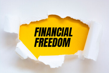 Text sign showing Financial Freedom