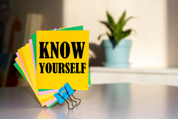 Text sign showing Know yourself