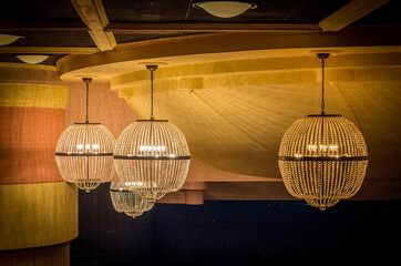 chandelier in the night