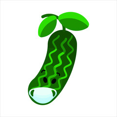 Four colorful sanitary masks and various healthy, cartoon vegetables, cucumber, tomato, broccoli on quarantine, poster.