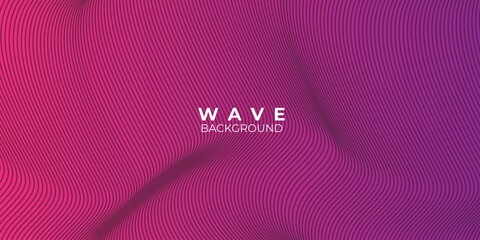 Abstract purple wave design, digital music background, vector communication concept, overlapping circles, empty space
