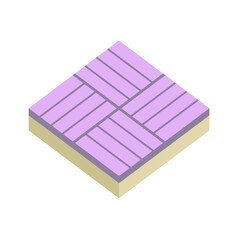 Concrete paver block pavement floor or brick vector icon. For landscape, outdoor, garden by paving on ground to create basket weave bond pattern. That sidewalk, road, patio, path, street or walkway.