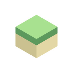 Concrete paver block pavement floor or brick vector icon. For landscape, outdoor, garden by paving on ground to create square, checkerboard or pythagorean tiling pattern. That sidewalk, road, patio.