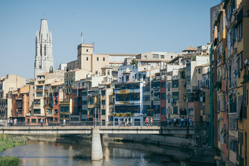 A river running through a city