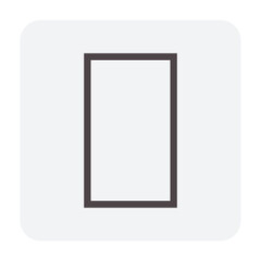 Concrete paver block pavement floor or brick vector icon. For landscape, outdoor, garden by paving on ground to create stretcher bond pattern. That sidewalk, road, patio, path, street or walkway.