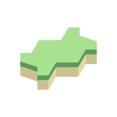 Concrete paver block pavement floor or brick vector icon. For landscape, outdoor, garden by paving on ground to create zig zag or zigzag pattern. That sidewalk, road, patio, path, street or walkway.