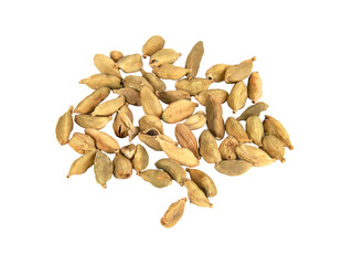 Cardamom spice isolated on the white background