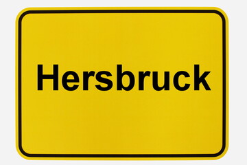 Illustration eines Stadteingangsschildes der Stadt Hersbruck