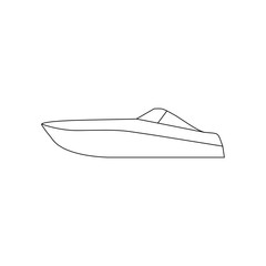 Symbol einer Yacht, eines Sportbootes