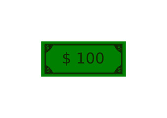 Symbol eines  100 Dollar Geldschein