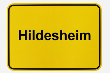 Illustration eines Stadteingangsschildes der Stadt Hildesheim
