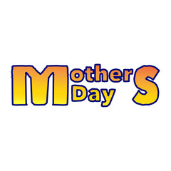 Happy Mother's Day Typography Greeting Card.