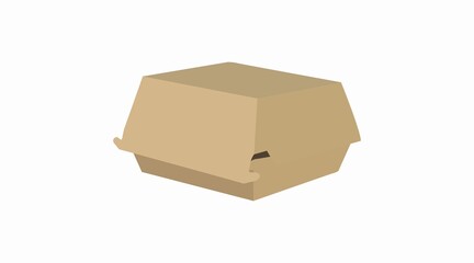 Vector Isolated Illustration of a Take Away Box