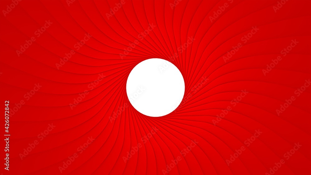 Aufkleber abstract red circular background with white circle inside. 3d rendering illustration. decorating.