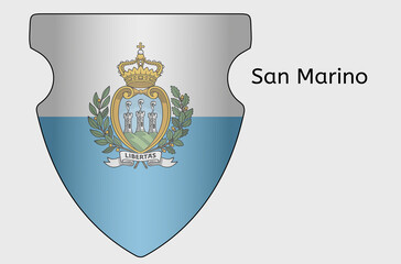 San Marino country flag icon, San Marinese flag vector illustration, Sammarinese, Europe