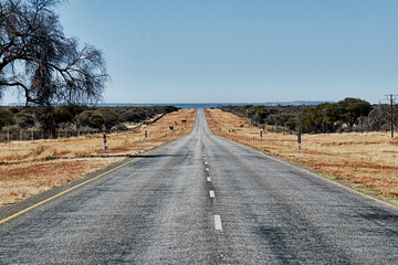 Long road in the middle of nowhere, Namibia