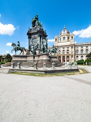Obraz premium Austria, vienna, 2016, Jul, 10th Maria Theresien Platz, in front of the Kunsthistorisches Museum, inner city, Vienna, Austria, AUT