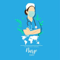 vector illustration for international nurse day.