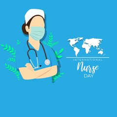 vector illustration for international nurse day.