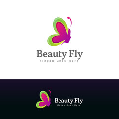 Obraz premium butterfly logo design template