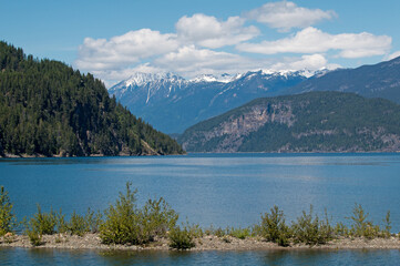 Scenic view of Kootenay Lake in BC, Canada