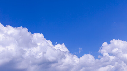 Fototapeta na wymiar White cloud with blue sky background