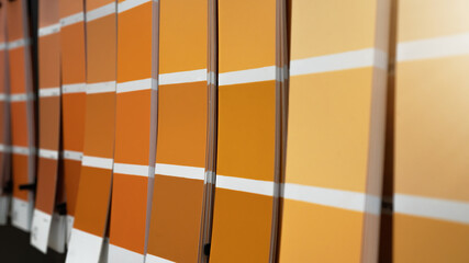 Colorful palette for wall painting - color pattern texture yellow orange