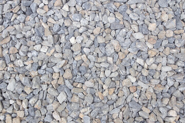 Crushed stone texture background. Crushed stone construction materials.