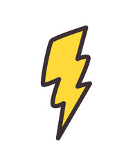 Isolated thunder icon