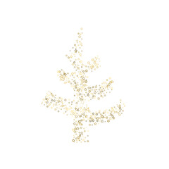 Gold Glitter Stars. Luxury Shiny Confetti.