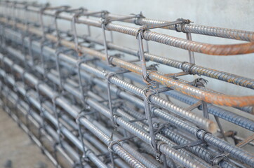 Blacksmith work background, Steel frame for construction, Wrought iron frame.