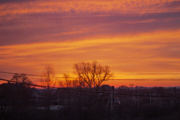 Fototapeta premium sunset on the river