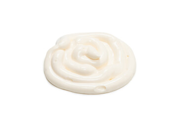 White sauce splashes isolated on white background.