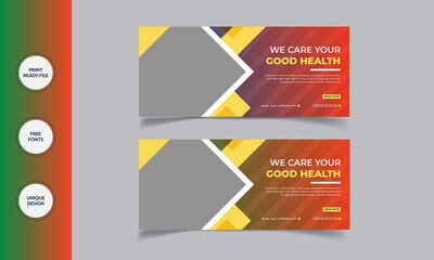 Fototapeta premium Health Care Billboard Template